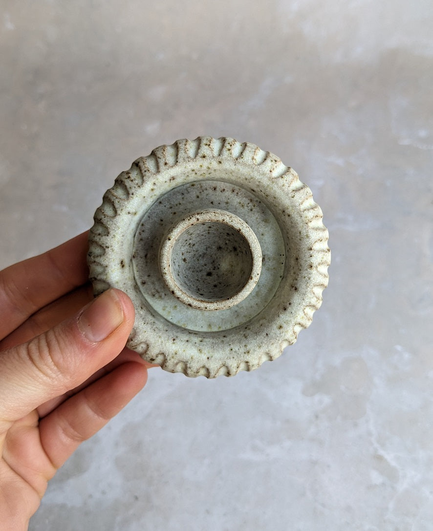 SAMPLE oatmeal chunky candlestick holder