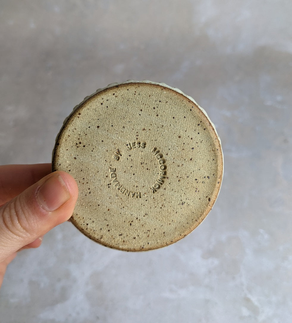 SAMPLE oatmeal chunky candlestick holder