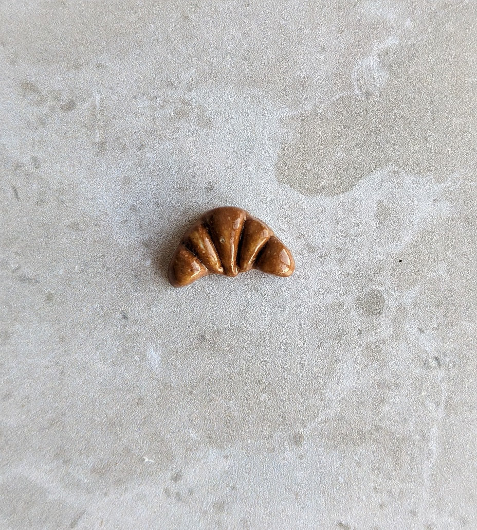 SAMPLE miniature ceramic croissant