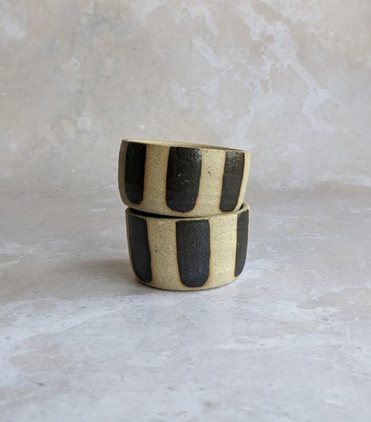 CLEARANCE Liquorice tealight holder set