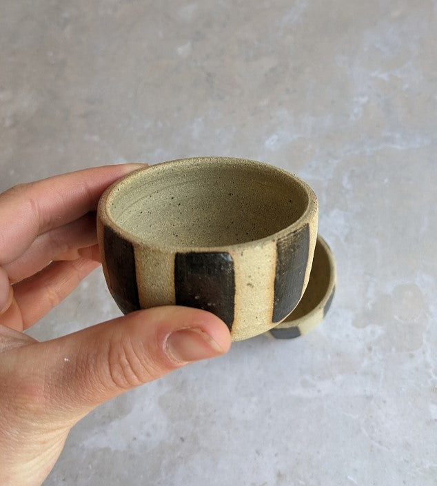 CLEARANCE Liquorice tealight holder set