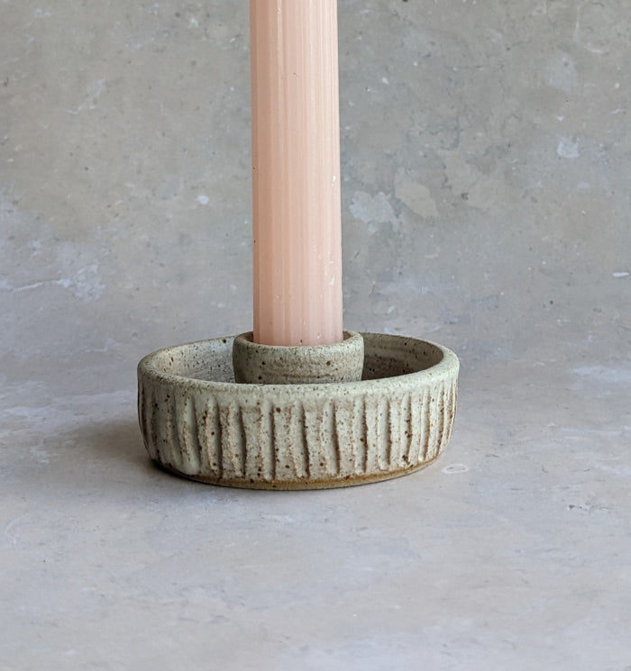 OATMEAL candlestick holder