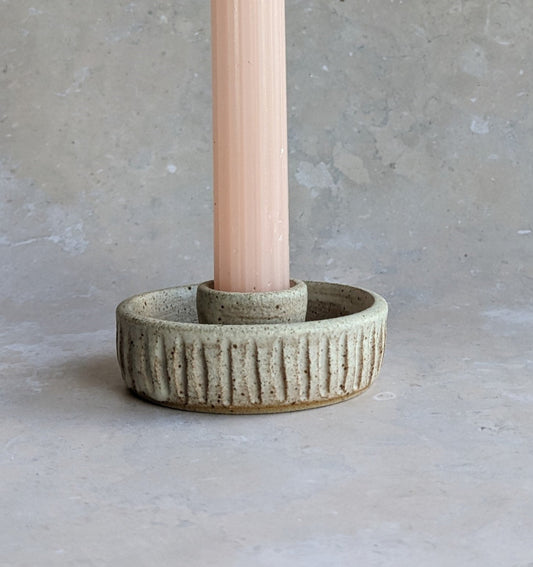 OATMEAL candlestick holder
