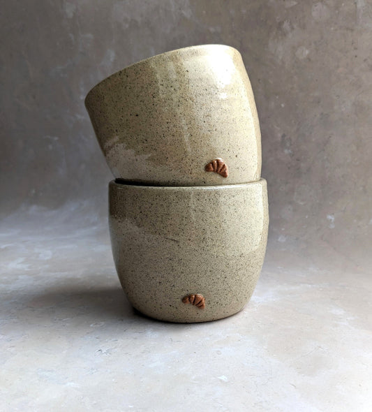 CROISSANT 400ml coffee cup in 'biscuit'