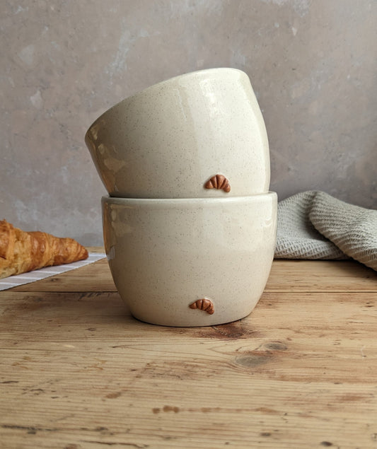SECONDS Croissant 300ml coffee cups in 'vanilla bean'