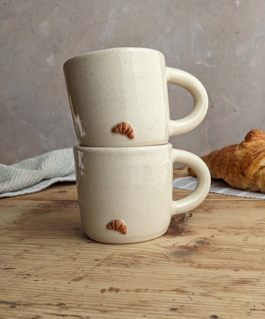 CROISSANT espresso mug in 'vanilla bean'
