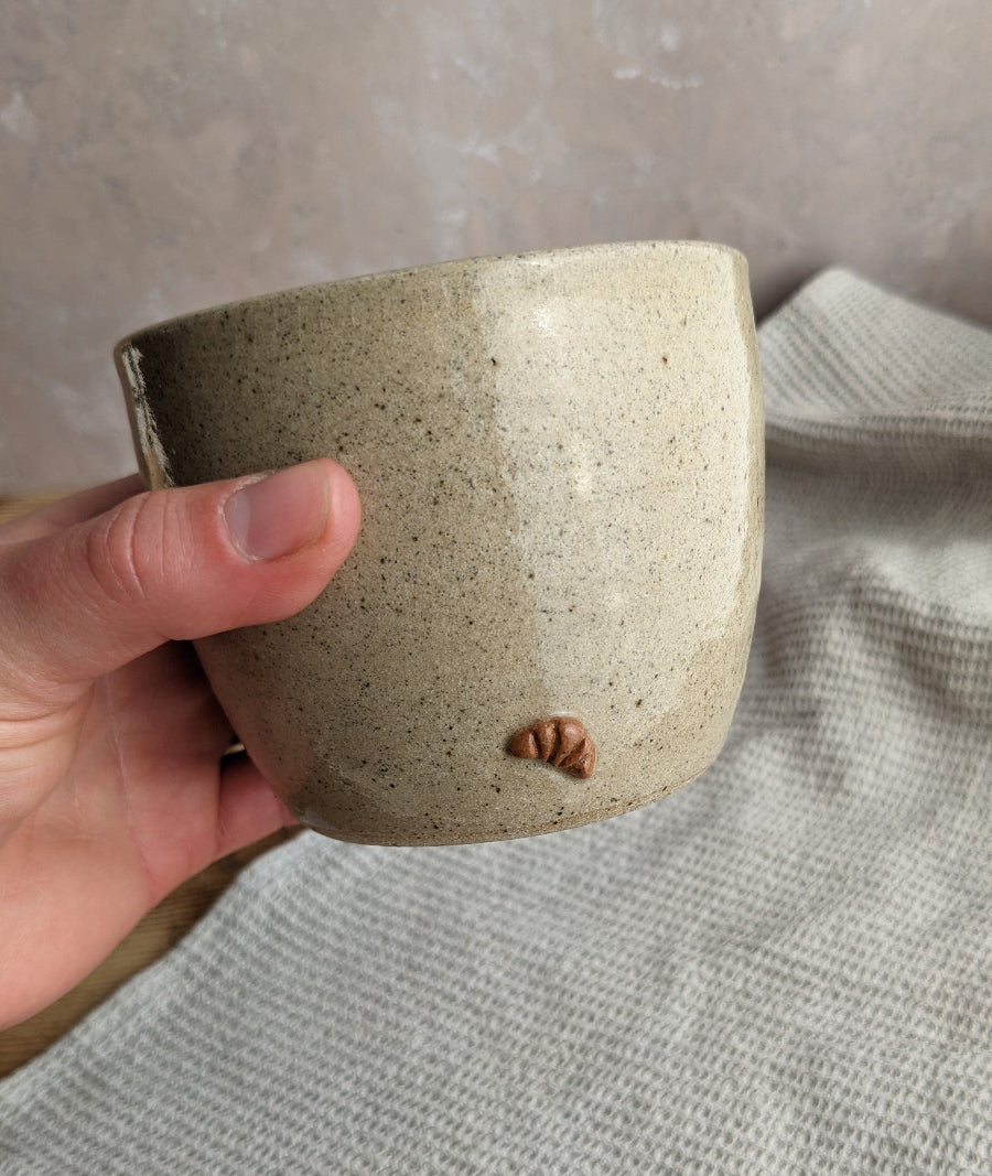 SECONDS Croissant 400ml coffee cup in 'biscuit'