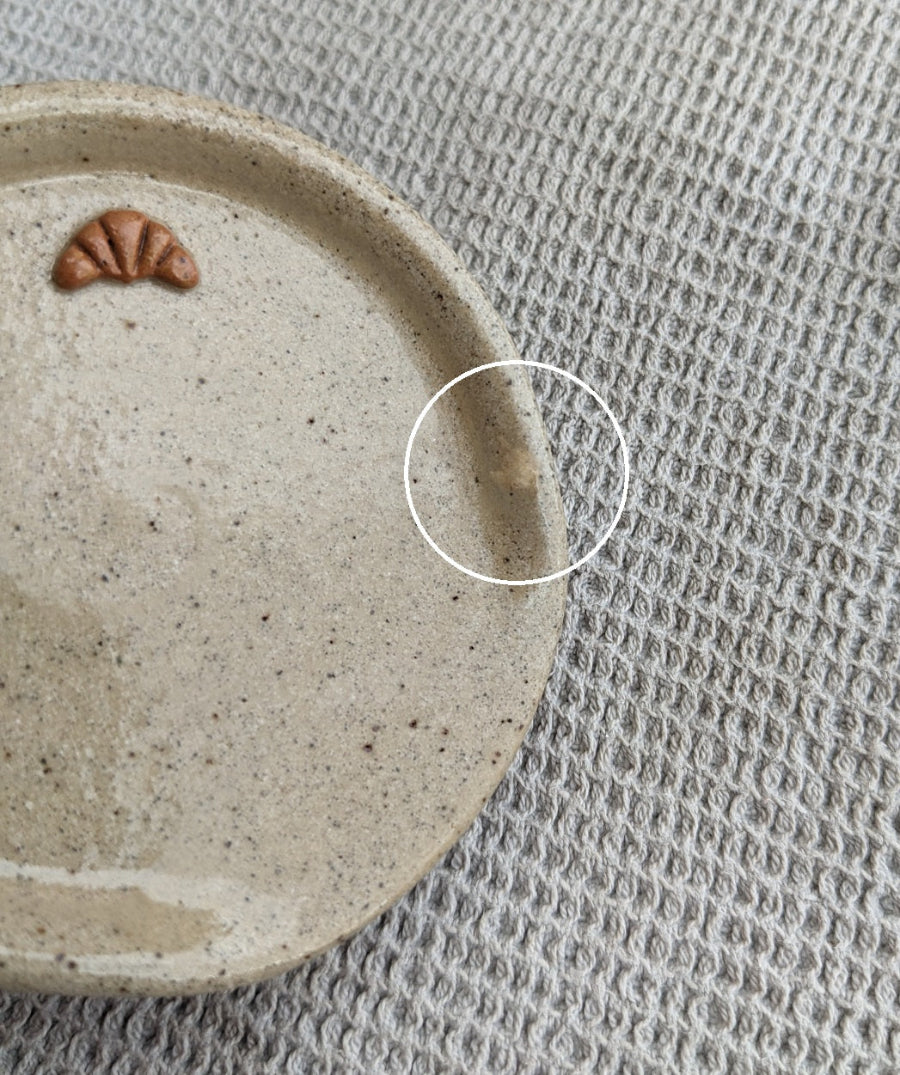 SECONDS Croissant mini stoneware spoon rest in 'biscuit'