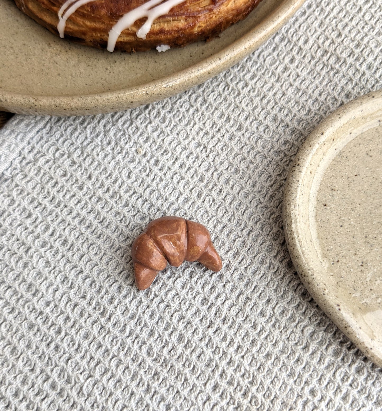 SAMPLE miniature ceramic croissant