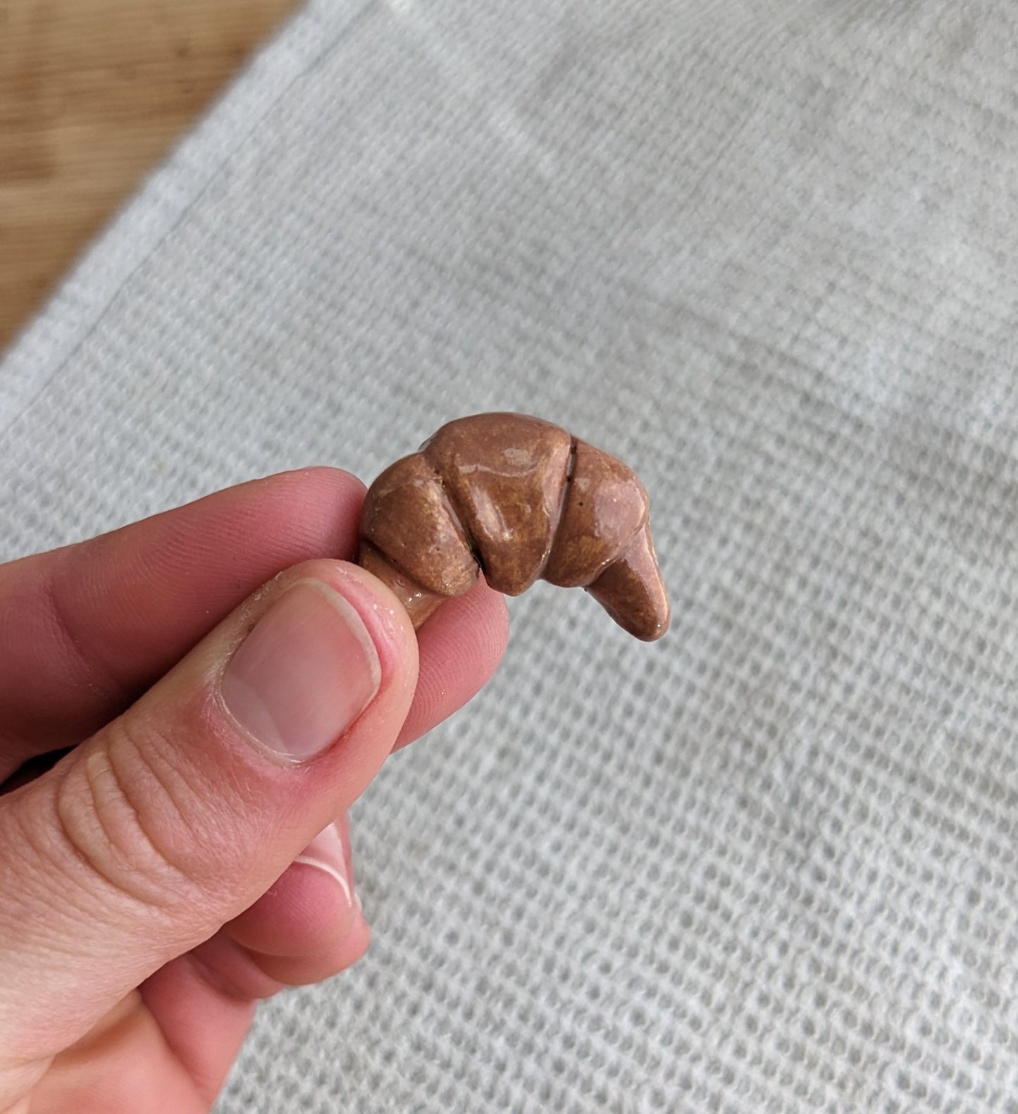 SAMPLE miniature ceramic croissant