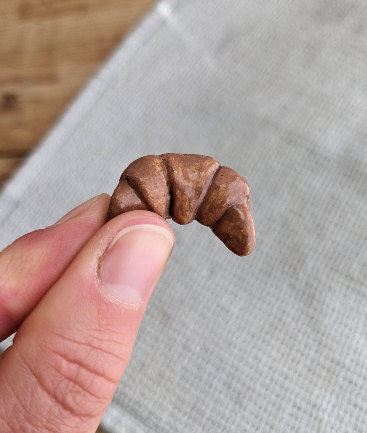 SAMPLE miniature ceramic croissant