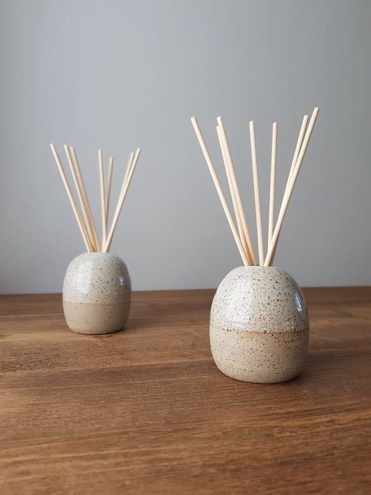 Ceramic diffuser pot with reeds